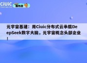 元宇宙基建：用Ciuic分布式云承载DeepSeek数字大脑，元宇宙概念头部企业！
