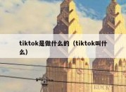tiktok是做什么的（tiktok叫什么）