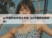 ps大面积水印怎么去掉（ps大面积去除水印）