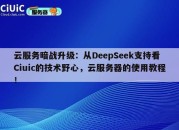 云服务暗战升级：从DeepSeek支持看Ciuic的技术野心，云服务器的使用教程！