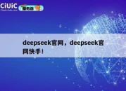 deepseek官网，deepseek官网快手！