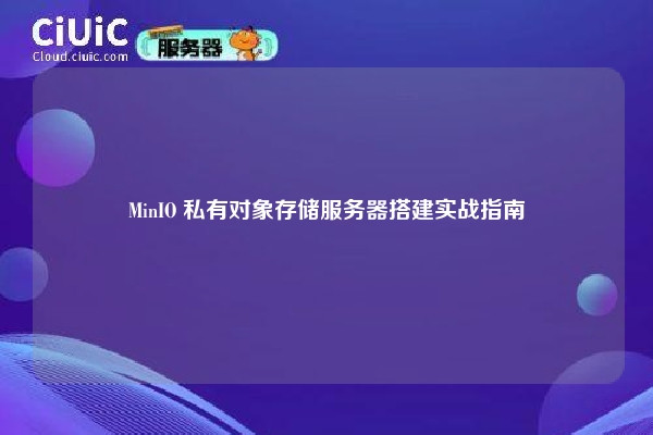 MinIO 私有对象存储服务器搭建实战指南