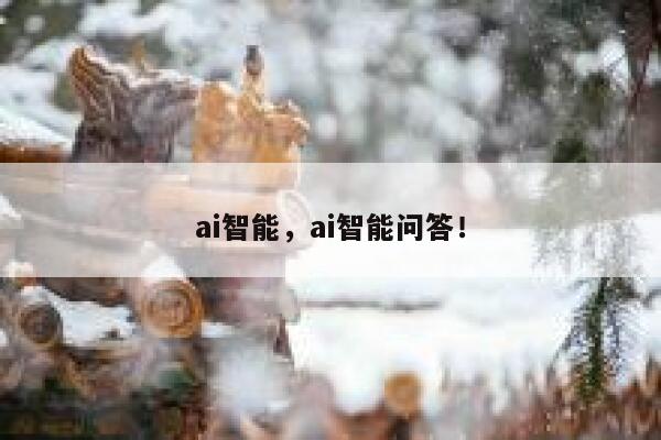 ai智能，ai智能问答！ 第1张