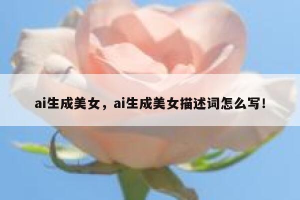 ai生成美女，ai生成美女描述词怎么写！ 第1张