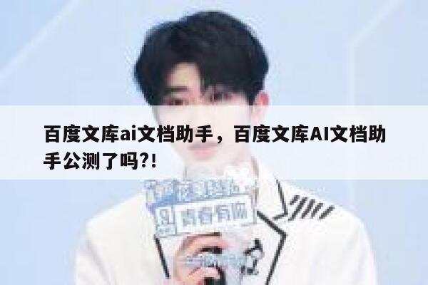 百度文库ai文档助手，百度文库AI文档助手公测了吗?！ 第1张