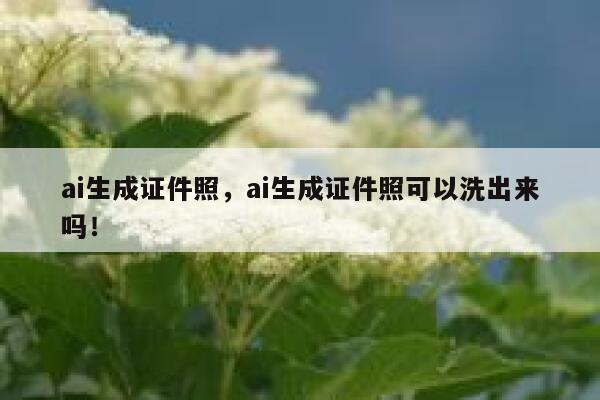 ai生成证件照，ai生成证件照可以洗出来吗！ 第1张