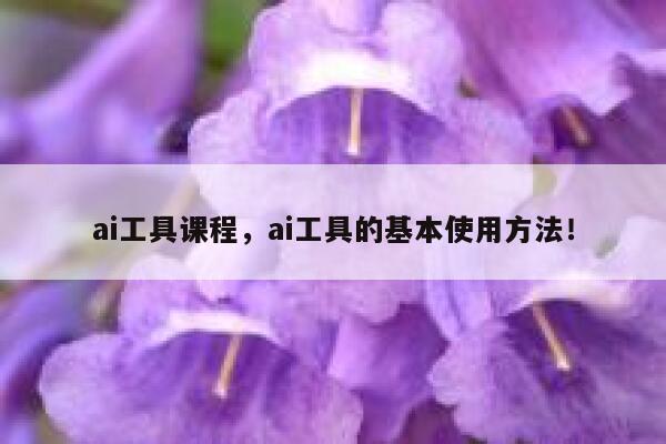 ai工具课程，ai工具的基本使用方法！ 第1张