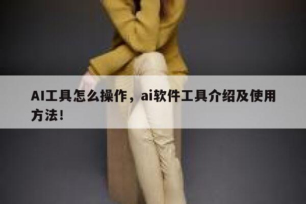 AI工具怎么操作，ai软件工具介绍及使用方法！ 第1张
