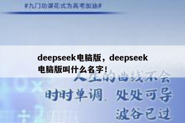 deepseek电脑版，deepseek电脑版叫什么名字！ 第1张