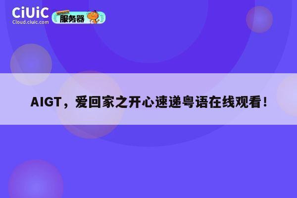 AIGT，爱回家之开心速递粤语在线观看！ 第1张