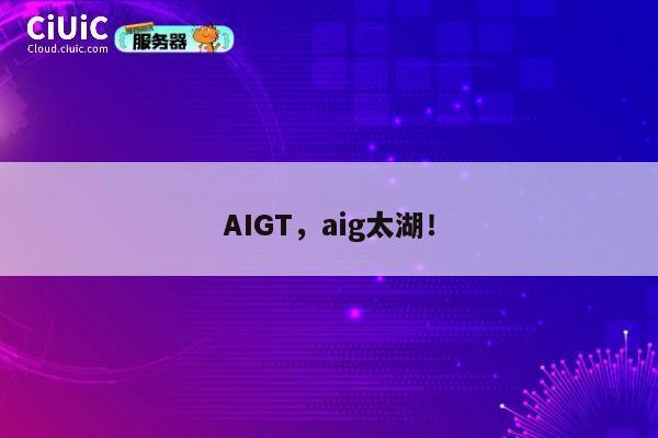 AIGT，aig太湖！ 第1张